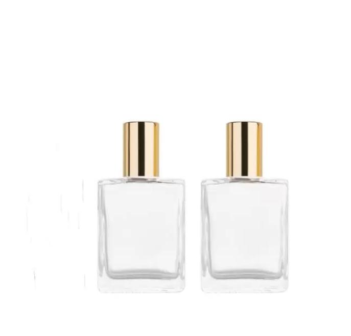 Mini bouteille à bille en acier Portable carrée de 15ml, bouteilles rechargeables pour huile essentielle