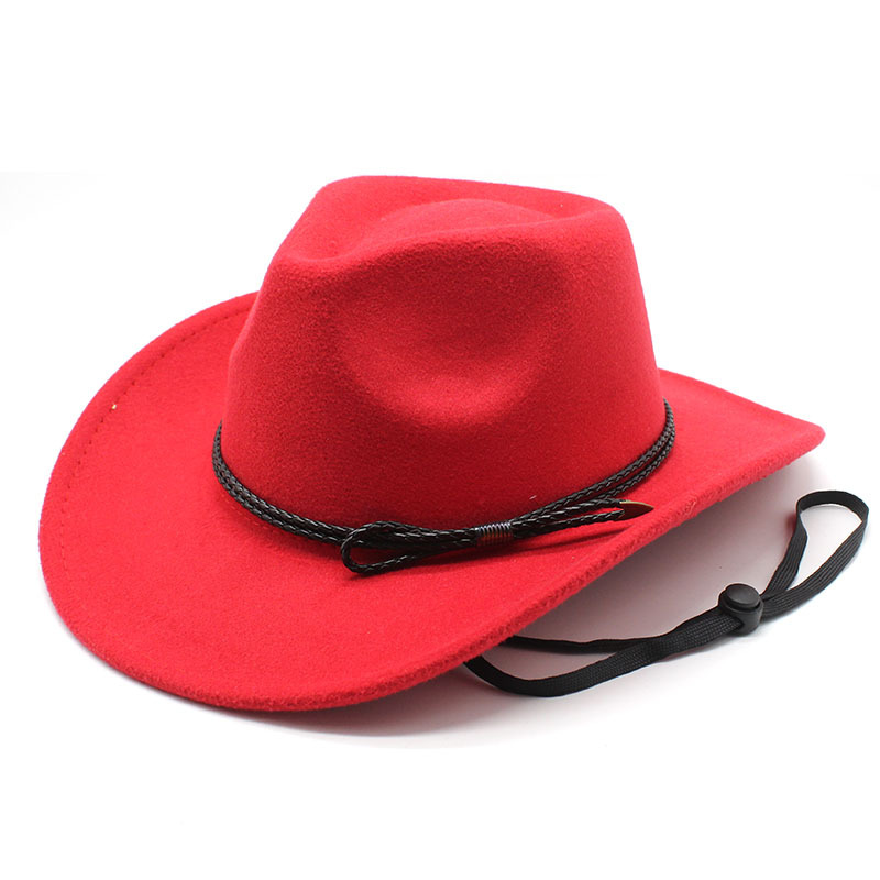 2023 Fedora Hat Cowboy Feel Hats Women Men Fedoras Jazz Top Cap Autumn Winter Caps z liną 