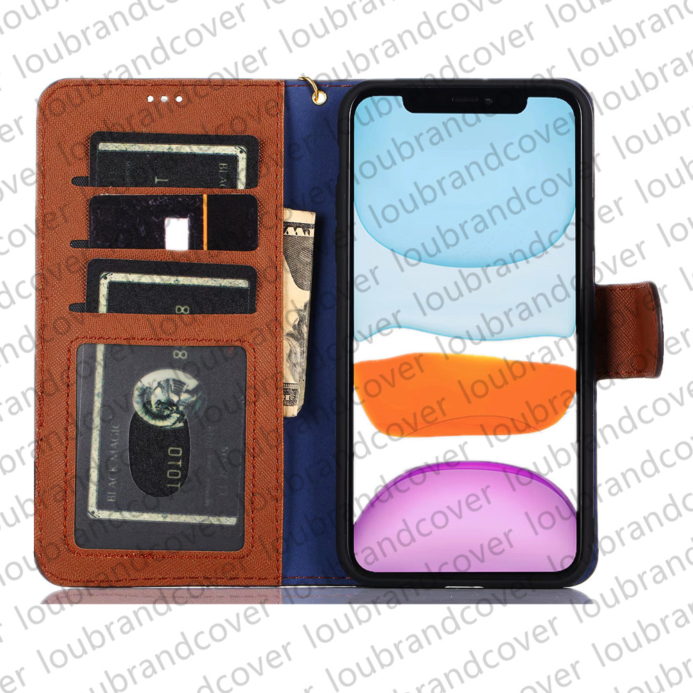 iPhone 케이스 용 Apple Phone 14 Pro Max 13 12 11 XS XR X 8 15 Plus Shell Fashion Leather Back Cover 디자이너 금속 편지 플립 지갑 케이스