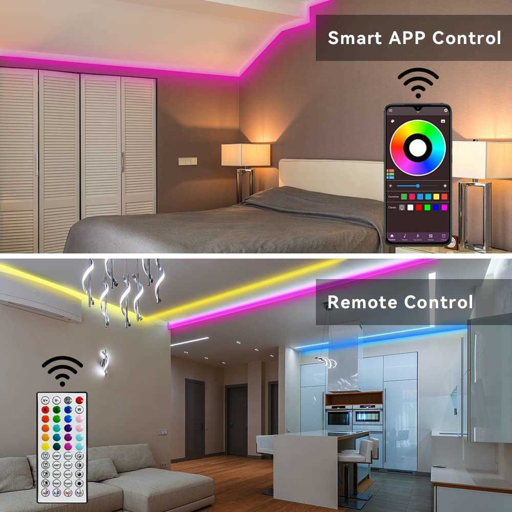 LED Şeritler DC24V RGB LED WiFi Kontrol LED Strip TV Arka Planı için Alexa Ana Sayfa Tür Bluetooth 5050 Işık Uzaktan P230315