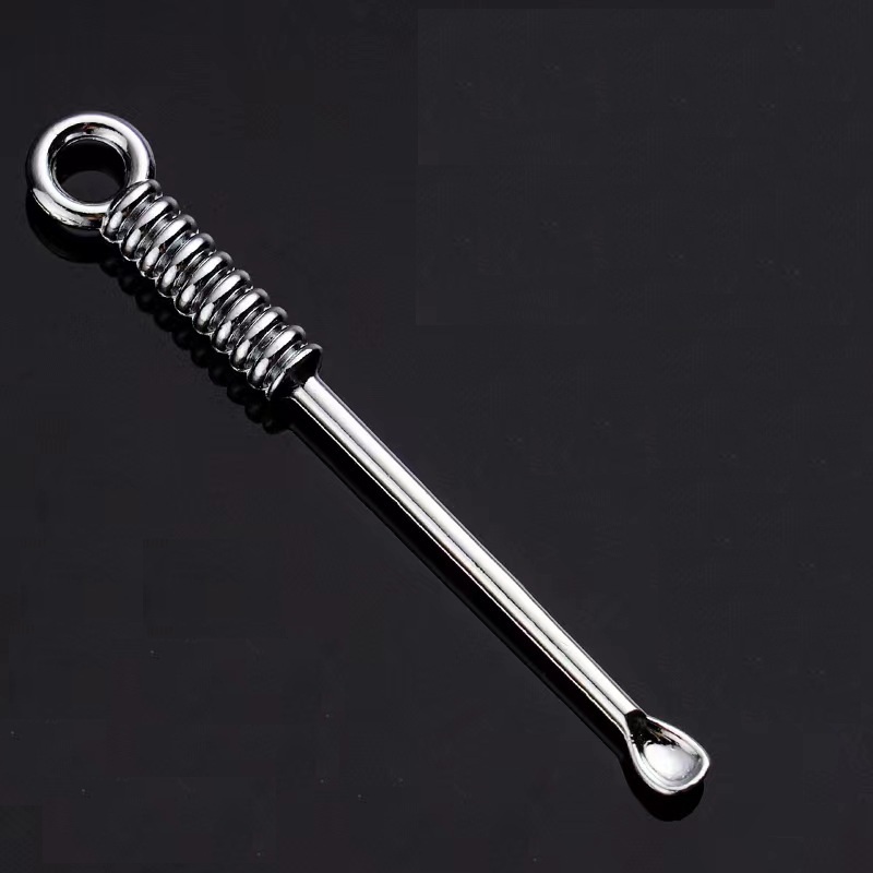 Cueilleurs de cire d'oreille en spirale en métal, articles divers, or argent, dissolvant de cire, Curette, nettoyeur d'oreilles, cuillère pendentif, soins, outils de nettoyage