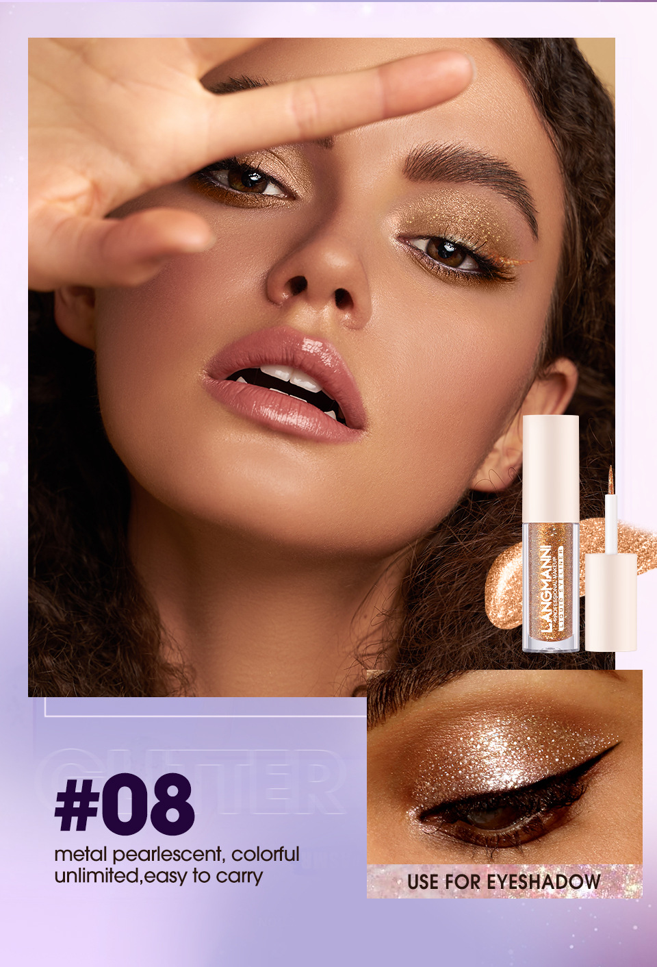 Ombretto Liquid Gel Eye Liner Combinazione Finitura multidimensionale un look audace Ombretto con un solo passaggio