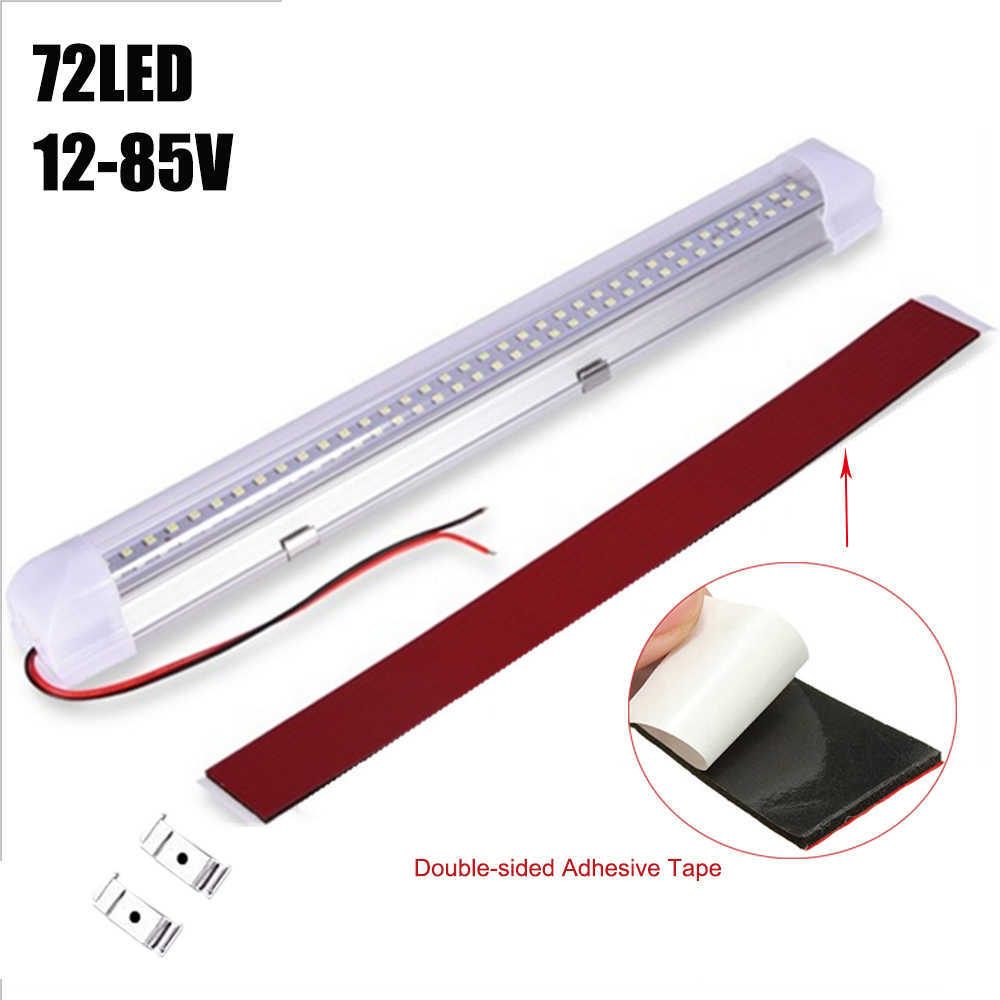 شرائط LED LED LID LIGHT BAR DC12-85V 2835 72LED CAR INTROLIOR LIGHT INDOOR INDOOR LAMPAN