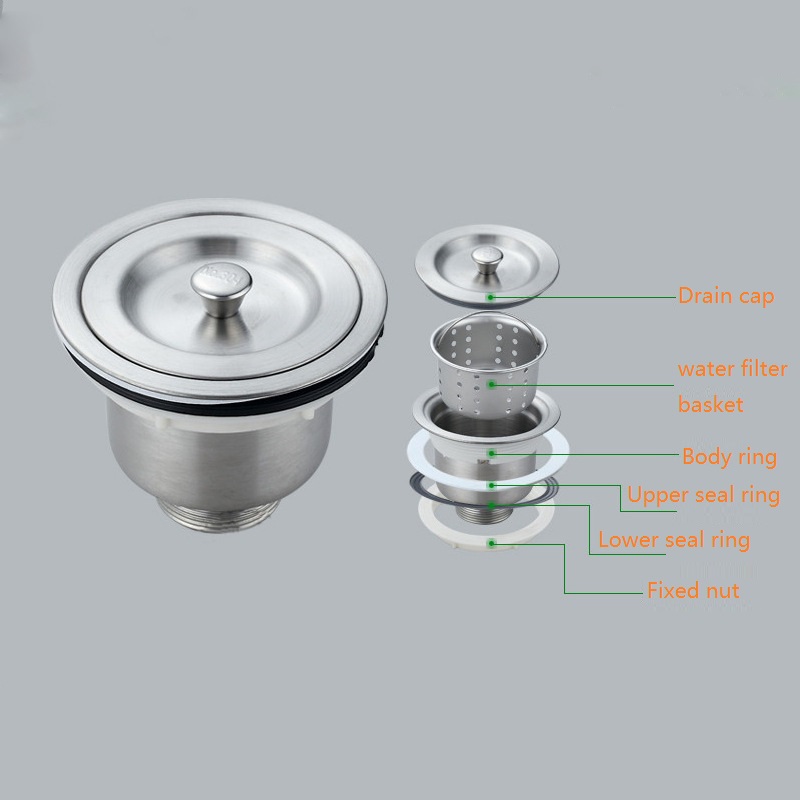 Scarico doccia Cucina Dispositivo di lancio in acciaio inossidabile Accessori inferiori Lavandino Filtro Schermo Lavabo evitare l'ostruzione dell'uscita dell'acqua da parte di DHL