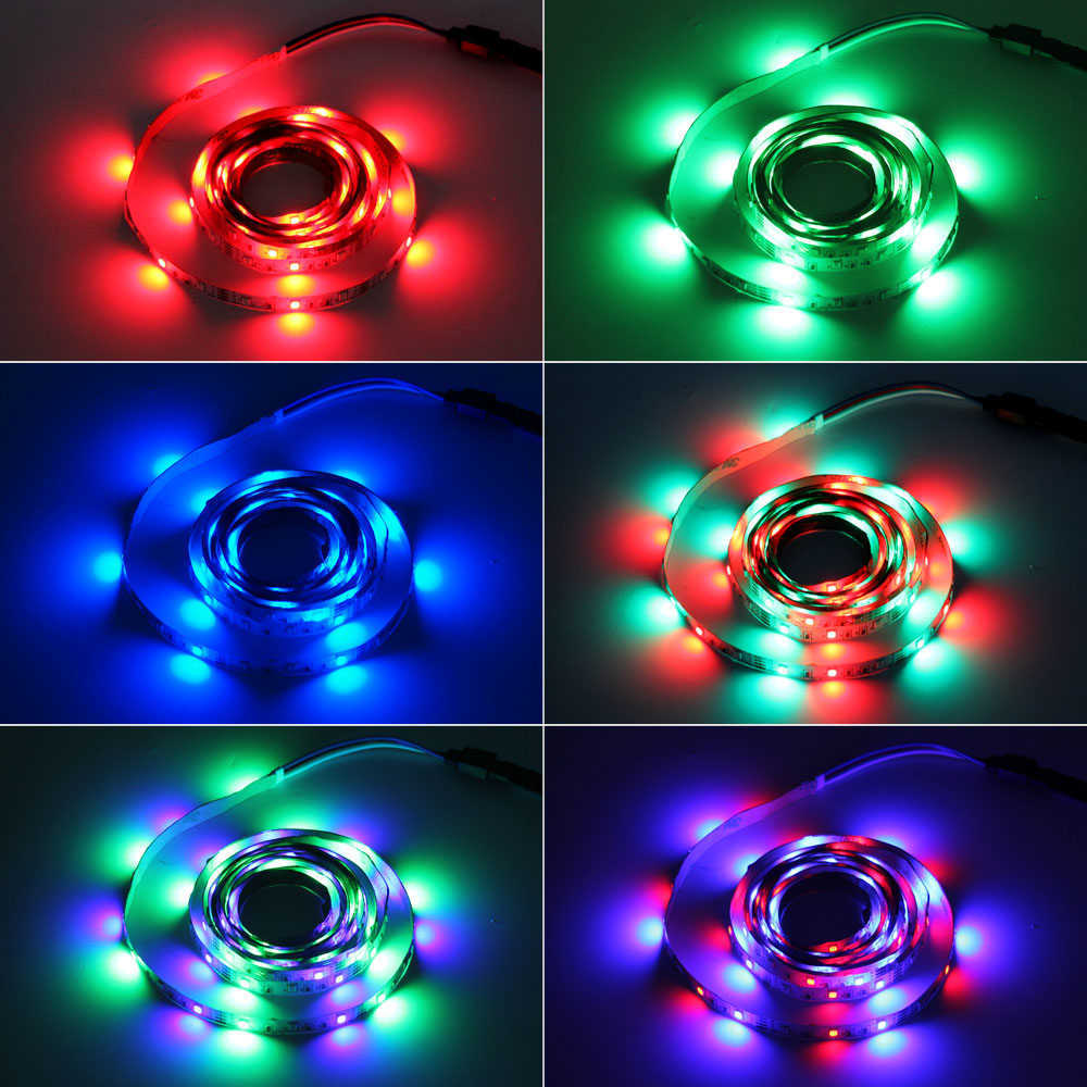 LED -remsor LED -strip Light RGB 1/2/3/4/5M USB 2835SMD Flexibel lamptejp med fjärrkontroll för TV -bakgrundsbelysning Hem Party Decoration P230315