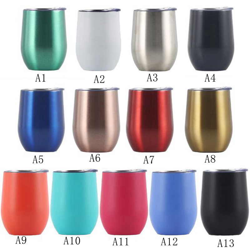 Egg Shape Wine Tumbler Double Layer Vacuum Stainless Steel Wine Glass Beer Glass Coffee Mug Water bottle Thermos YG1241