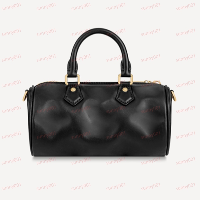 Cilindrische handtasketen Luxe vrouwen TOTE TAG Lange bakken Designer Channel Pakket Pakket Mode reliëf Bloem Verwijderbare riem 5 kleuren M7337