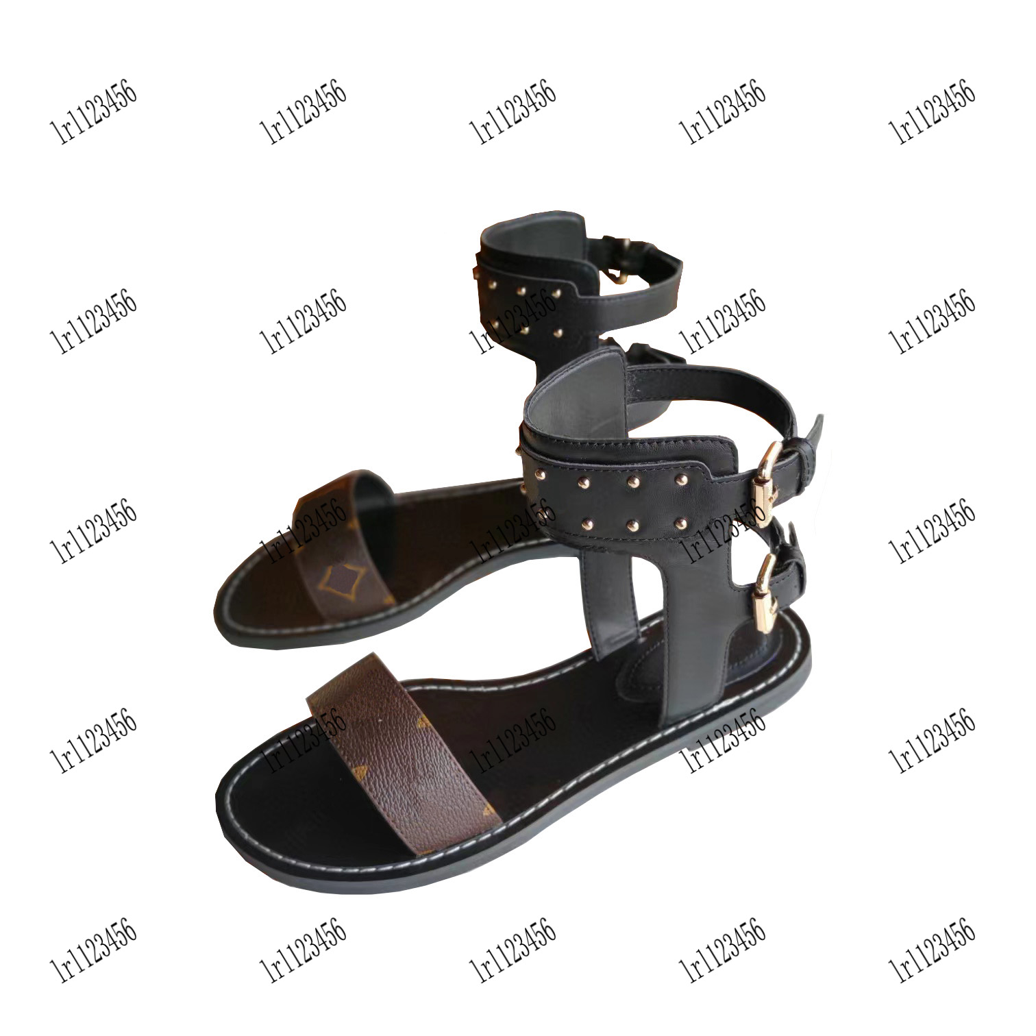 Chaussures de créateurs de luxe Chaussures pour femmes Sandales hautes de haute qualité Pantoufles chaussures plates d'été Sandales en cuir véritable Glisser des pantoufles de plage avec boîte bateau libre