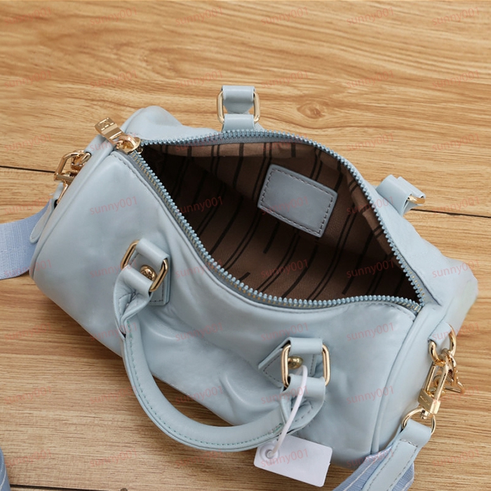 Cylindrical Handbag Chain Luxury Women Tote Bag Long Totes Designer Channel Package Fashion Präglad blomma avtagbar rem 5 färger M7337