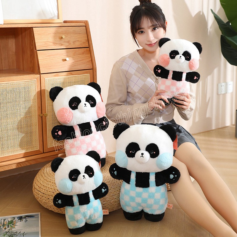 Jouets en peluche Panda pour Couple, 30/40CM, Kawaii, oreiller en peluche, poupées d'animaux doux, cadeaux pour bébés filles