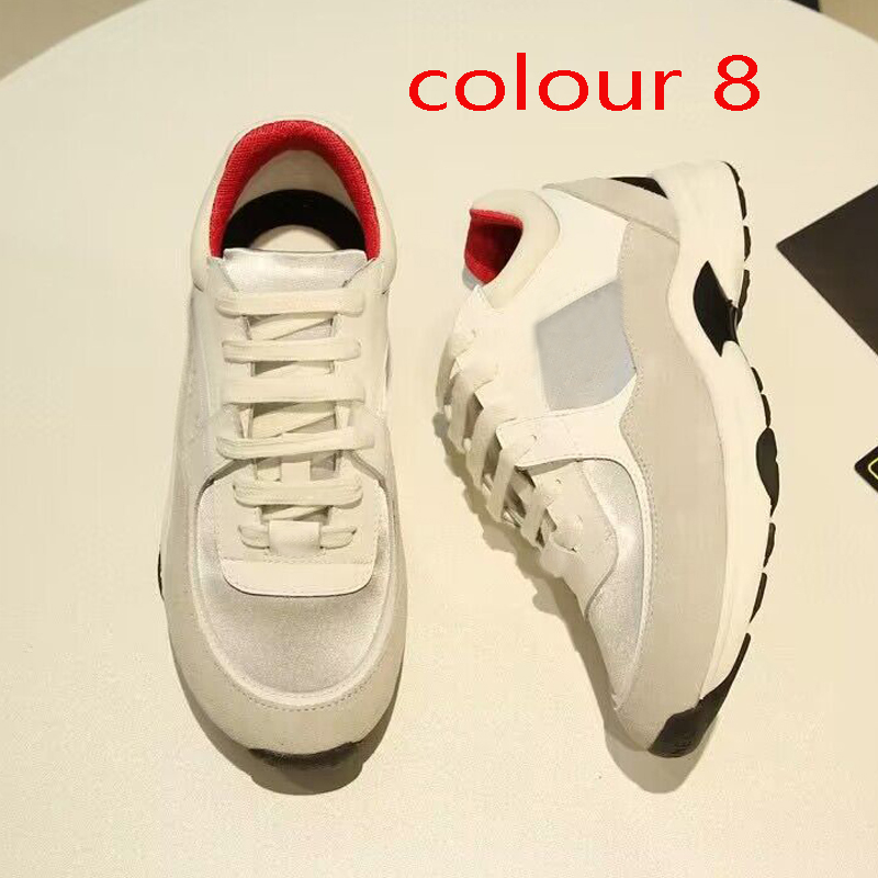 Casual Shoes Women Designer Shoes Travel Leather Man Lace-Up Fashion Lady Flat Running Trainers Letters Woman Shoes Platform Men Gym Sneakers Storlek 35-42-45 med låda