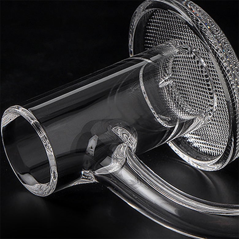QuartzPro Sandblast Banger, Grid Dish, Seamless Nail - Glass Smoking Accessory for Bongs, Rigs & Pipes 10mm-18mm