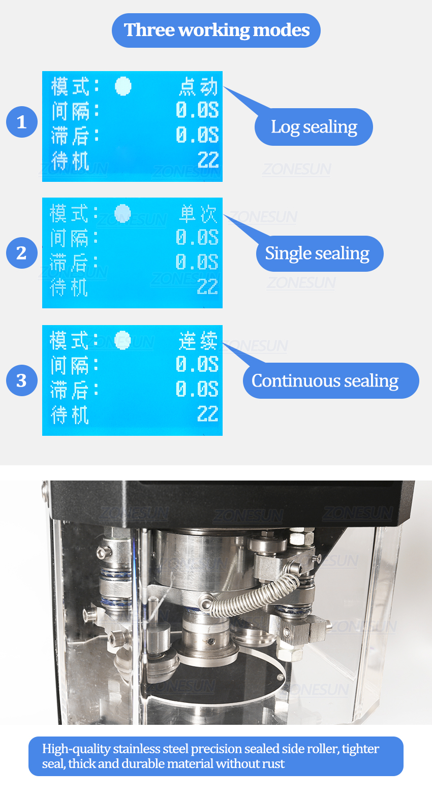 ZoneSun Cans Sealing Machine 55 -мм бутылка для бутылочки для кофейного чая для уплотнения