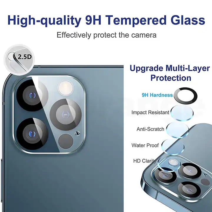 Ochraniacz ekranu obiektywu na iPhone 14 Pro Max 13 12 Mini 11 3D przezroczyste odporne na zarysowania kamera z tyłu szklana