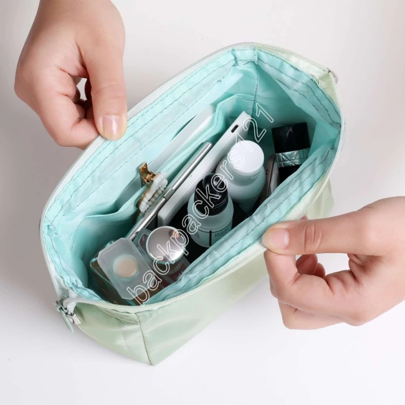 Vrouwen Zipper cosmetische tas vrouwelijke waterdichte make-up van bovenaf make-up organizer Case Travel draagbare toilet Toiletrie Grote capaciteit opbergtas