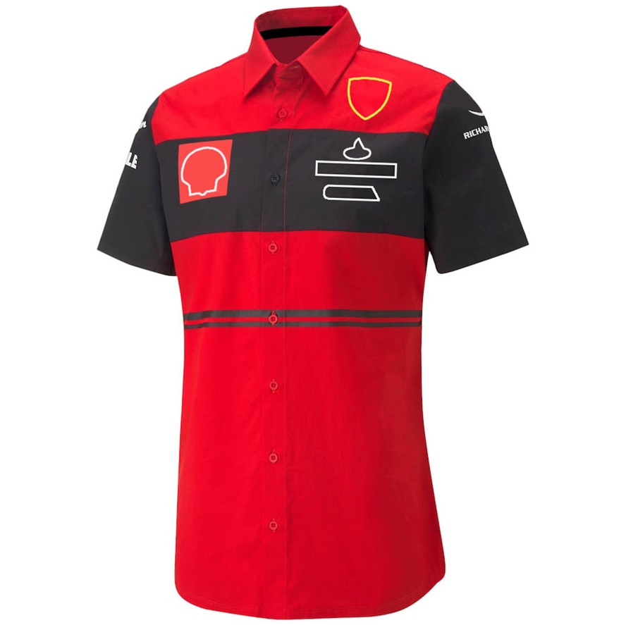 T-shirts voor heren F1 Shirts Formule 1 Red Team Shirts 2023 Zomer Nieuwe Fashion Polo Shirts Racing Casual Mens Dames Ademend shirt met korte mouwen R5CJ