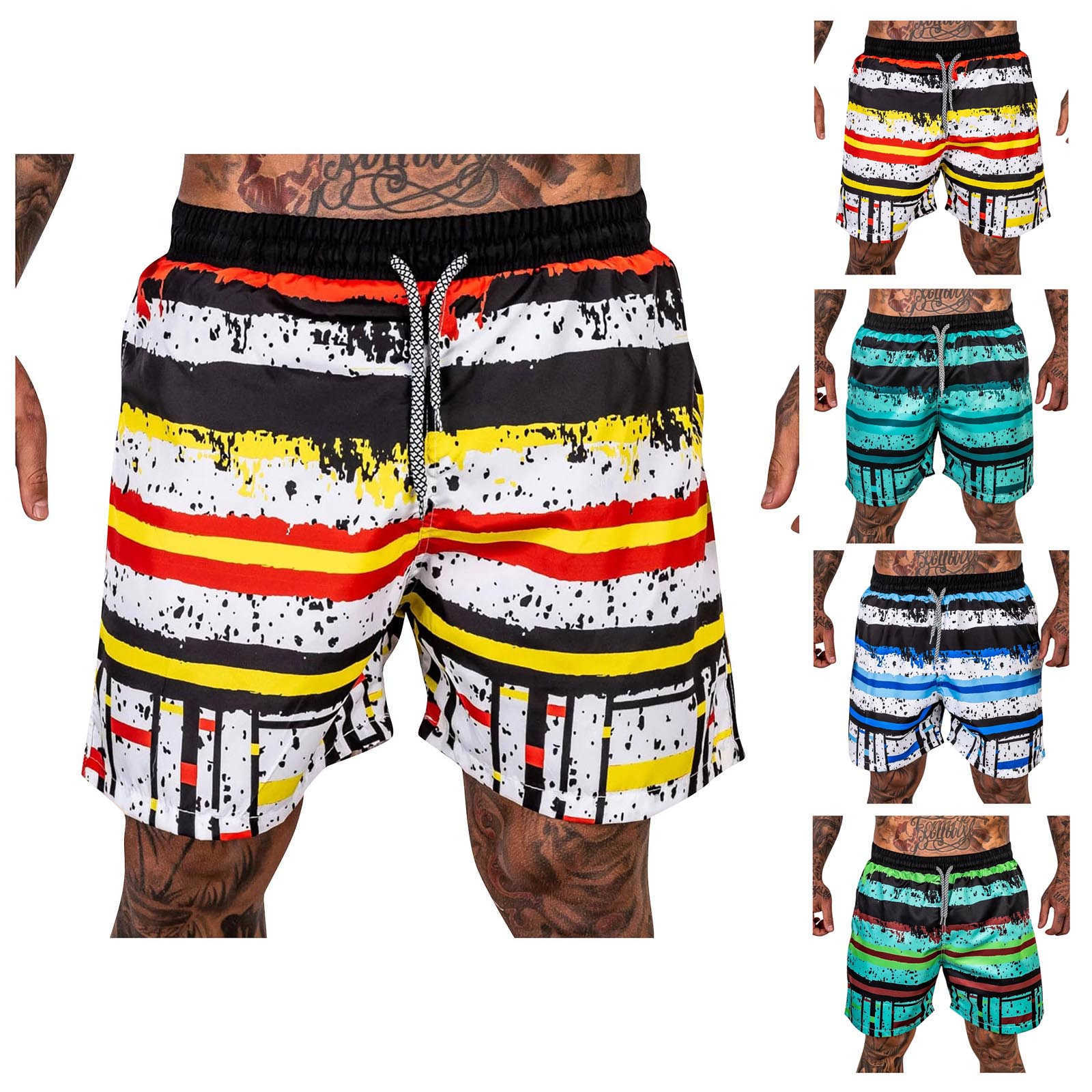 Herr shorts mode mäns badstammar badkläder man shorts surf snabb torrt bräde kort manligt tryck med nät foder simning kort ropa hombe w0320