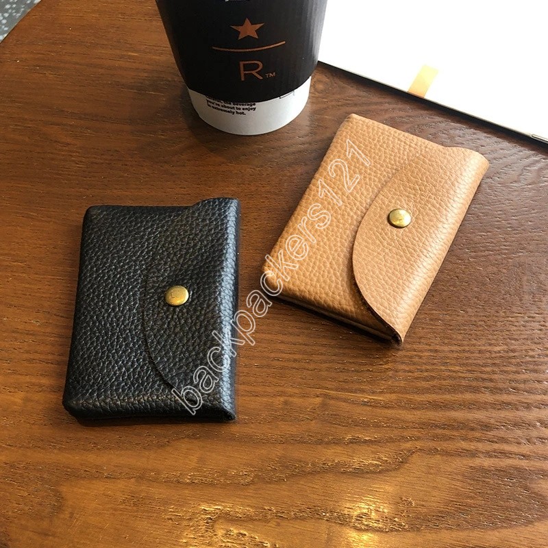 Soft Leather Coin Bags Money Wallet Buckle Pouch Coin Purse Small Portable Credit Bank ID Card Holder Mini Organizer Storage Bag