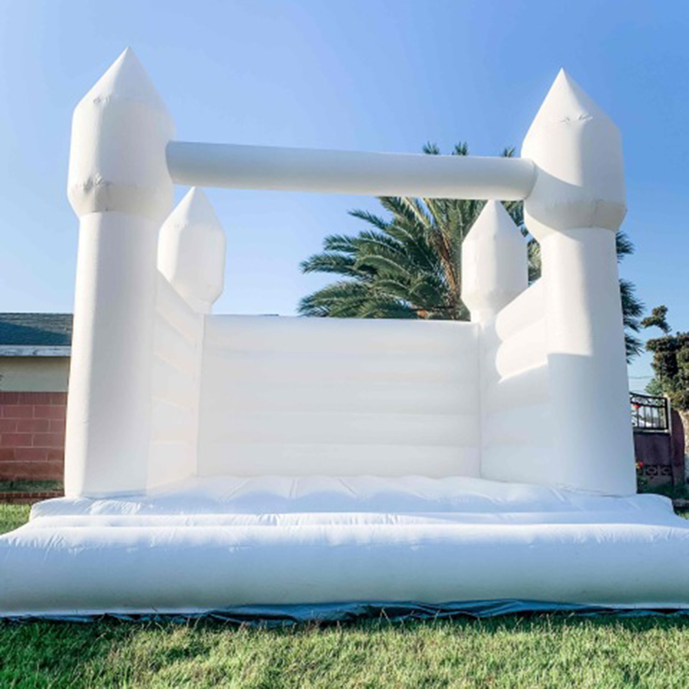 white bounce house colorful Inflatable Wedding Bouncy Castle beige pink green jumper Adult Kids Jumping Castle with blower sh287D