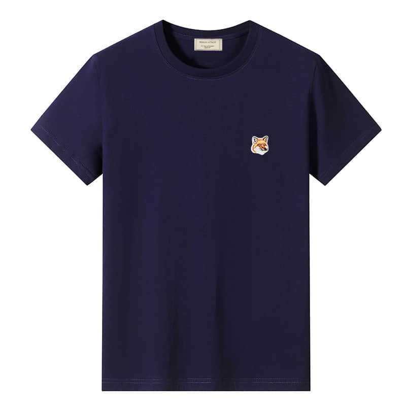 Męskie koszulki męskie kobiety 100% bawełniana marka koszulki lis haftowana koszulka koszulka para mody swobodne krótkie rękawowe tee Top P230317
