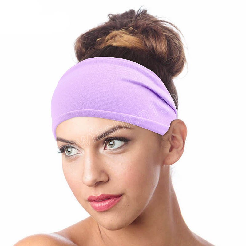 Bandeaux de sport de mode pour les femmes bandes de cheveux élastiques solides en cours d'exécution bandes de cheveux de Yoga de remise en forme accessoires de cheveux de maquillage extensibles