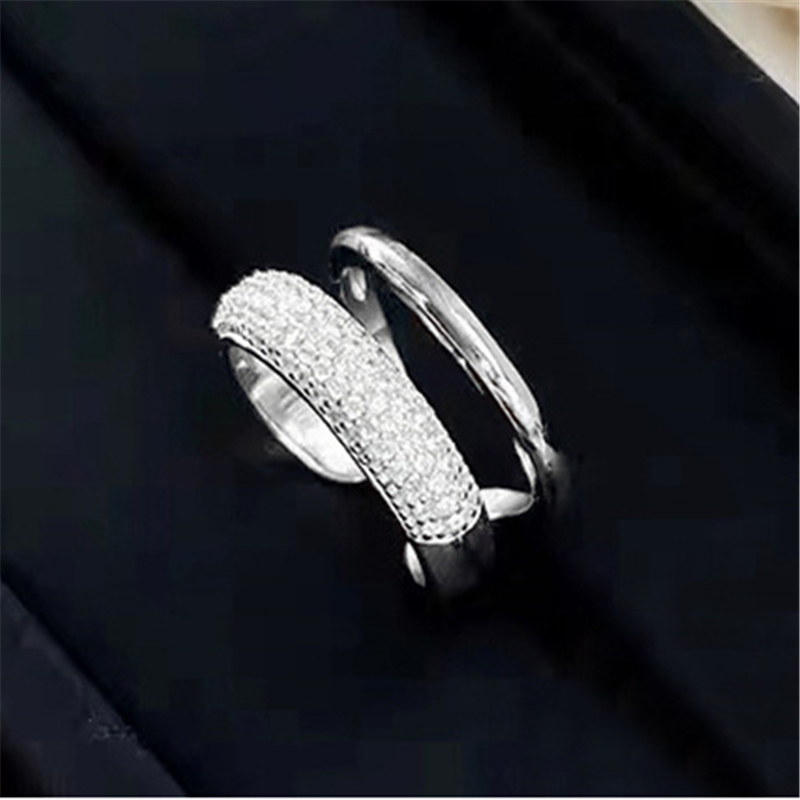 Kette 925 Sterling Silber Fingerring AAAAA Zirkon Verlobung Hochzeit Band Ringe für Frauen Braut Geburtstag Party Schmuck Geschenk