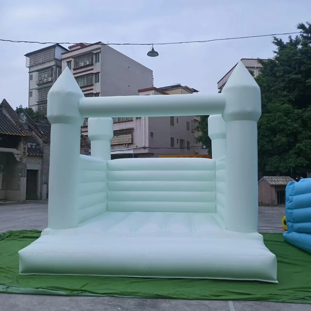 White Bounce House Kolny nadmuchiwany ślubny zamek Beżowy różowy zielony sweter dorosły dzieci skakanie Zamek z dmuchawą SH239H