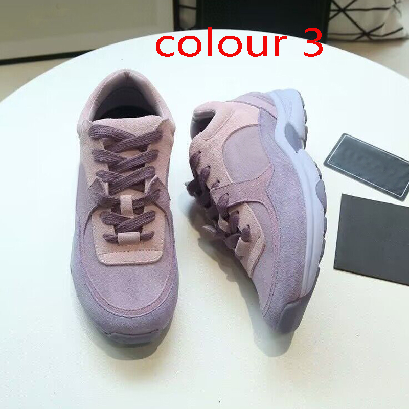 Casual shoes women designer shoes Travel leather man lace-up fashion lady Flat Running Trainers Letters woman SHoes platform men gym sneakers size 35-42-45 With box