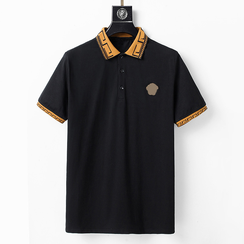 Старший дизайнерский мужской футболка Polos мягкий хлопок футболка с короткими рукавами.