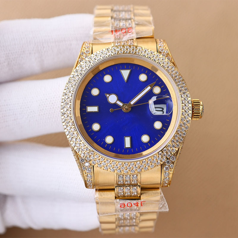 Montre diamant montre homme montre mécanique entièrement automatique bracelet en acier inoxydable saphir plusieurs couleurs disponibles bracelet brillantwat271M