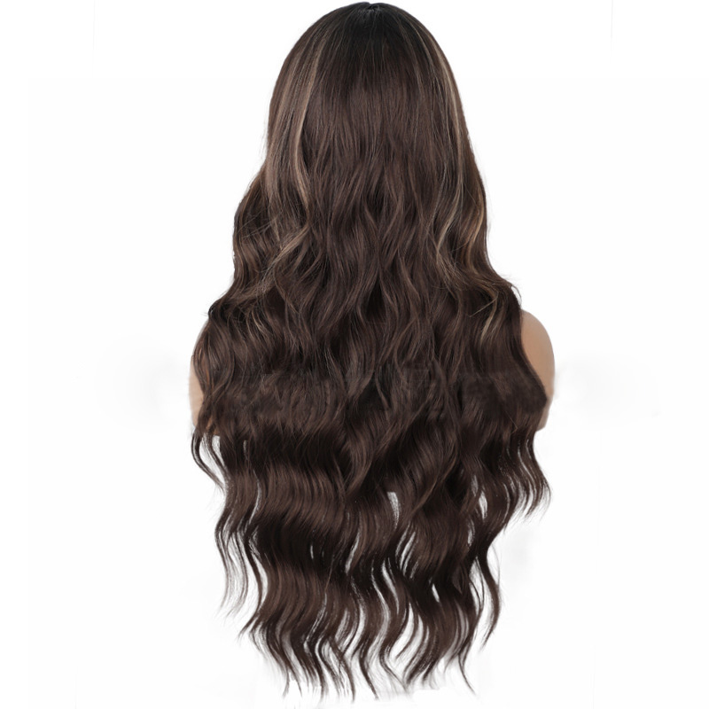 Synthetic Wigs Europe and America long curly hair wig Body Wave female hair wigs former lace chemical fiber lace