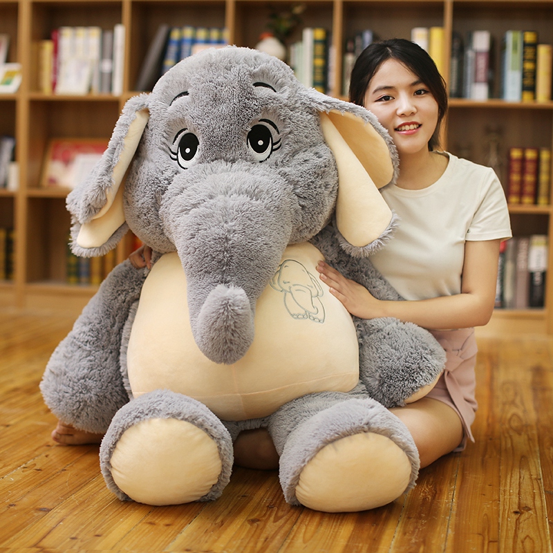 Éléphant en peluche géant jouets gris en peluche grandes oreilles Flappy longues peluche éléphant animaux jouets pour enfants cadeau de noël pour les enfants