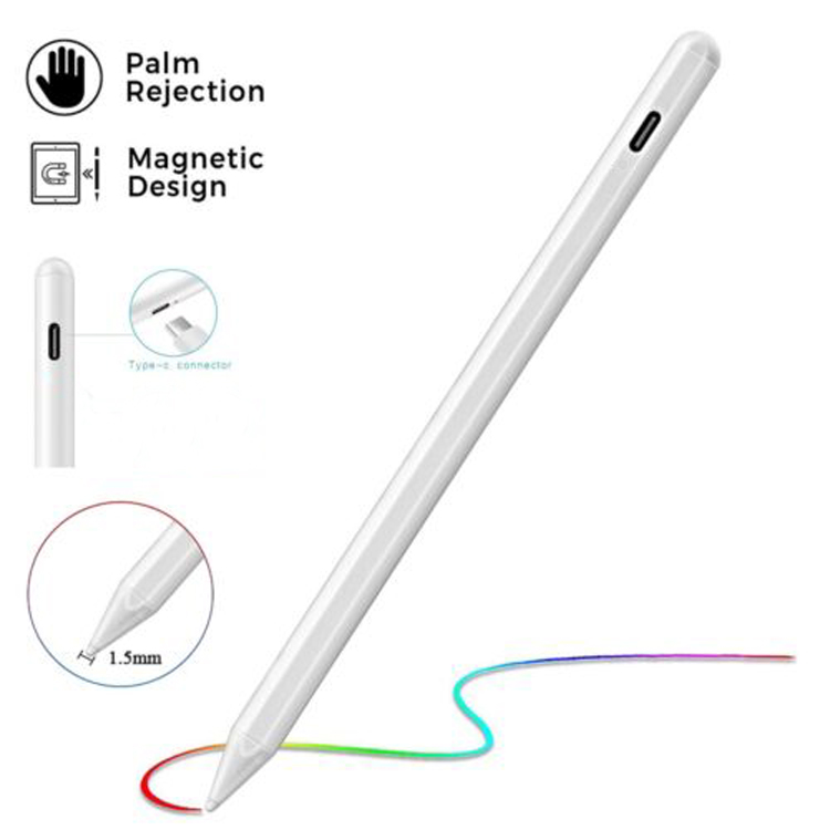 Palm Reddetme ile İPad için Stylus Pen Aktif Kalem 2nd Nesil Uyumlu Apple iPad Pro 11Inch 12.9 inç (2018-2022) Manyetik Dokunma kalemleri