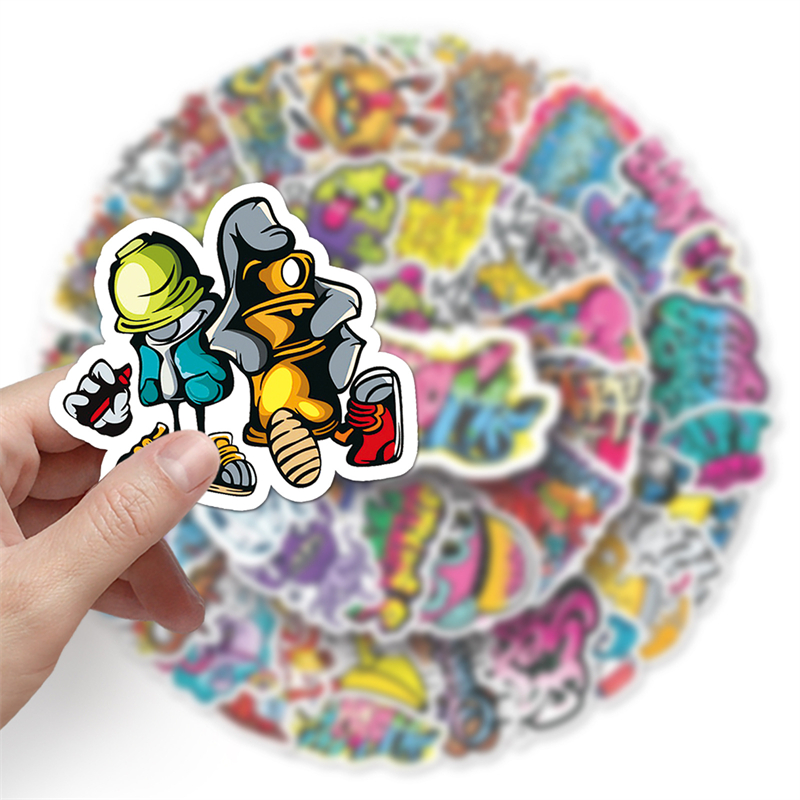 Street Graffiti Art Stickers Fashion Cool Graffiti adesivos para laptações de bagagem de bagagem de bagagem diy adesivos de motocicleta