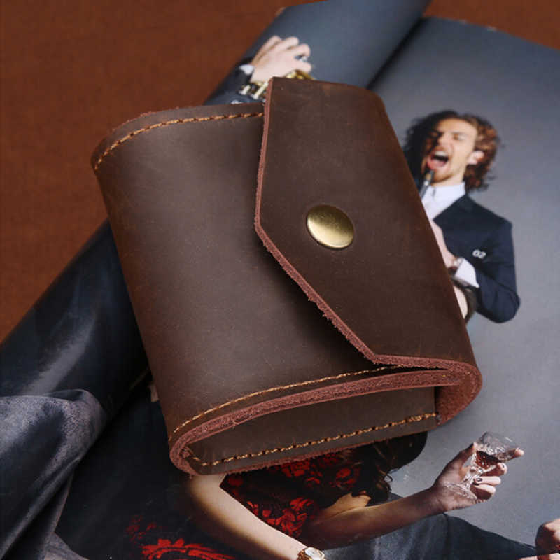 Wallets Portable PU Leather Coin Purse Vintage Design Headphone Package Data Cable Charger Storage Bag Pouch Earphone Bag Mini Wallet G230308