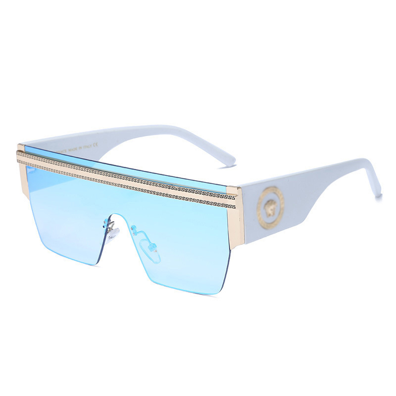 Occhiali da sole firmati con montatura grande Occhiali da sole quadrati Occhiali da sole da spiaggia da uomo Occhiali UV400 con i opzionali Alta qualità266I