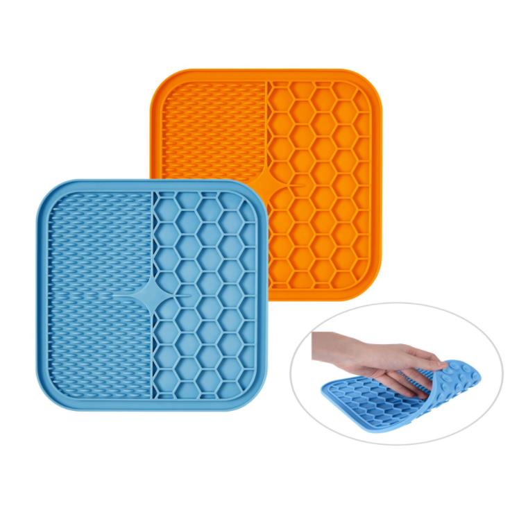 Pet Voermat Langzamer voederkussen voor Cat Dog Licky Licky Licking Mat Puppy Baden Afleidingskussens Siliconen Dispenser SN5189