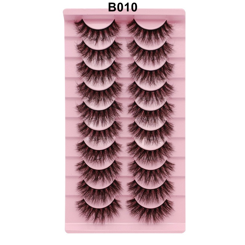 20 14 Natural False Eyelashes Mix Style Lash Extensions Soft Wispy Fluffy Messy DD Curl Cruelty Free Faux 3d Mink Lashes Makeup