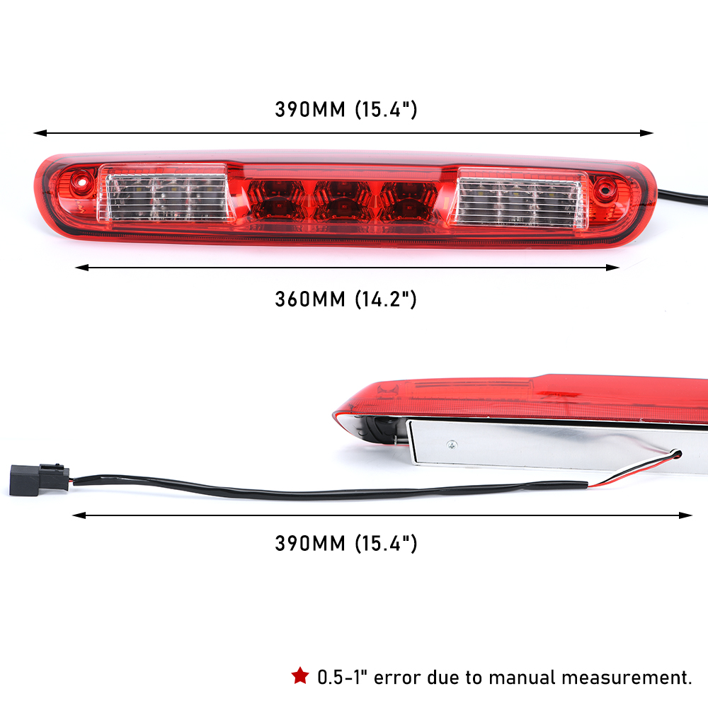 25890530 25834790 Dritte Bremsleuchte Frachtlampe Passend für 07–14 GMC Sierra Chevy Silverado 1500 2500 3500 4.3L5.3L6.0L 6.6L V8 PQY-CDD53