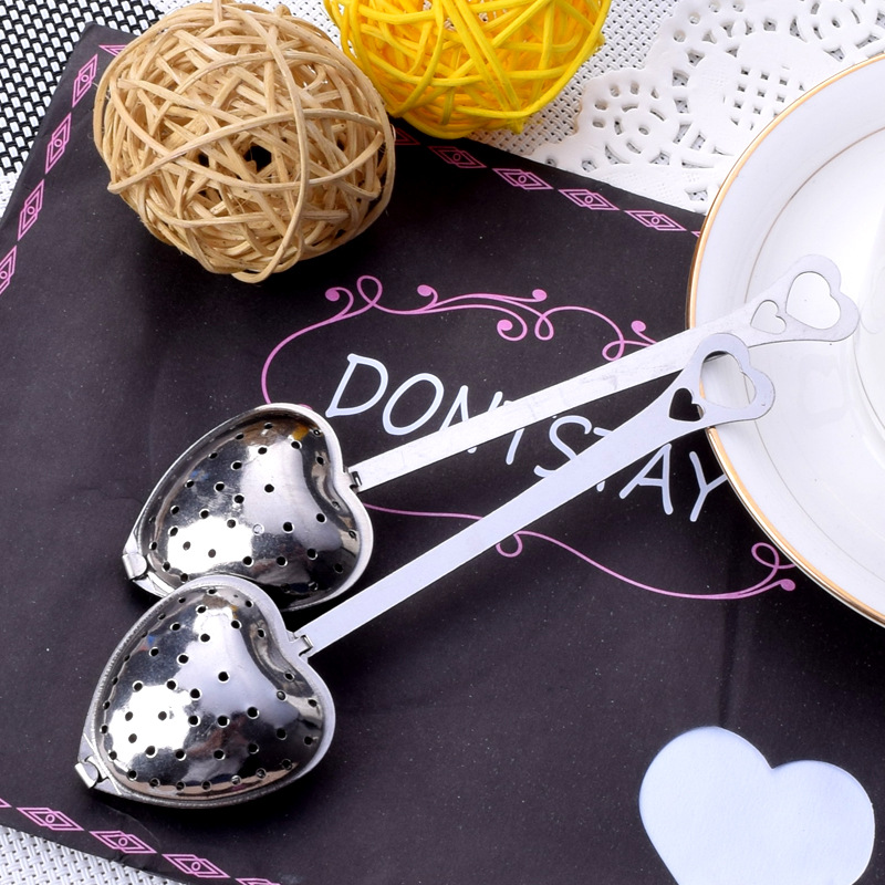 Stainless Steel Tea Strainers Heart Shape Tea Infuser Spice Tea Clips Herbal Filter Teaware Accessories Kitchen Tools