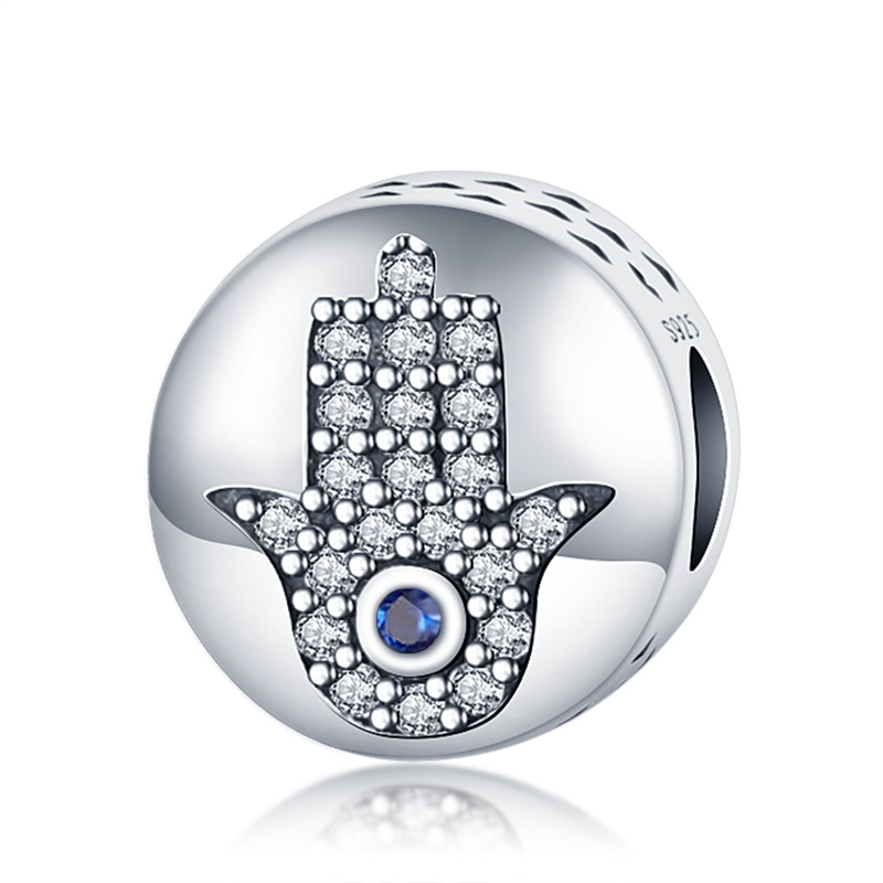 925 Siver Beads Charms för Pandora Charm Armband Designer för kvinnor Evil Eye Owl Hot Air Balloon Blue Charms