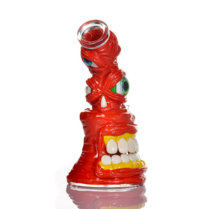 Smoking Accesories 6.5 Inch Glass Water Pipe 14F 76mm Diameter Smoking Colored with 4mm Quartz Banger For Bong Dab Rigs