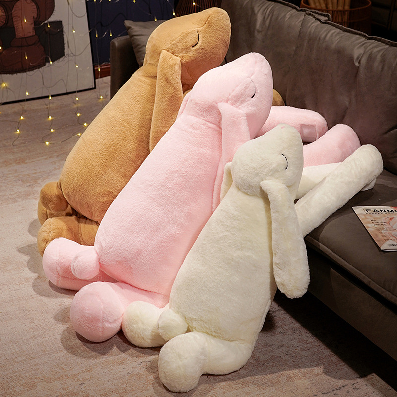 90/120 cm doux dessin animé grande oreille lapin en peluche lapin peluche poupée canapé Cuhsion oreiller enfants fille chambre décor bébé apaiser poupée