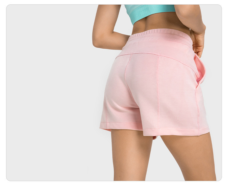 LL-DK340 Women Yoga Short Pants Womens Running Tennis Shorts Ladies Casual Yoga Outfits Adult Sportswear Girls Exercise Gym Fitness Wear Elastic Drawstring