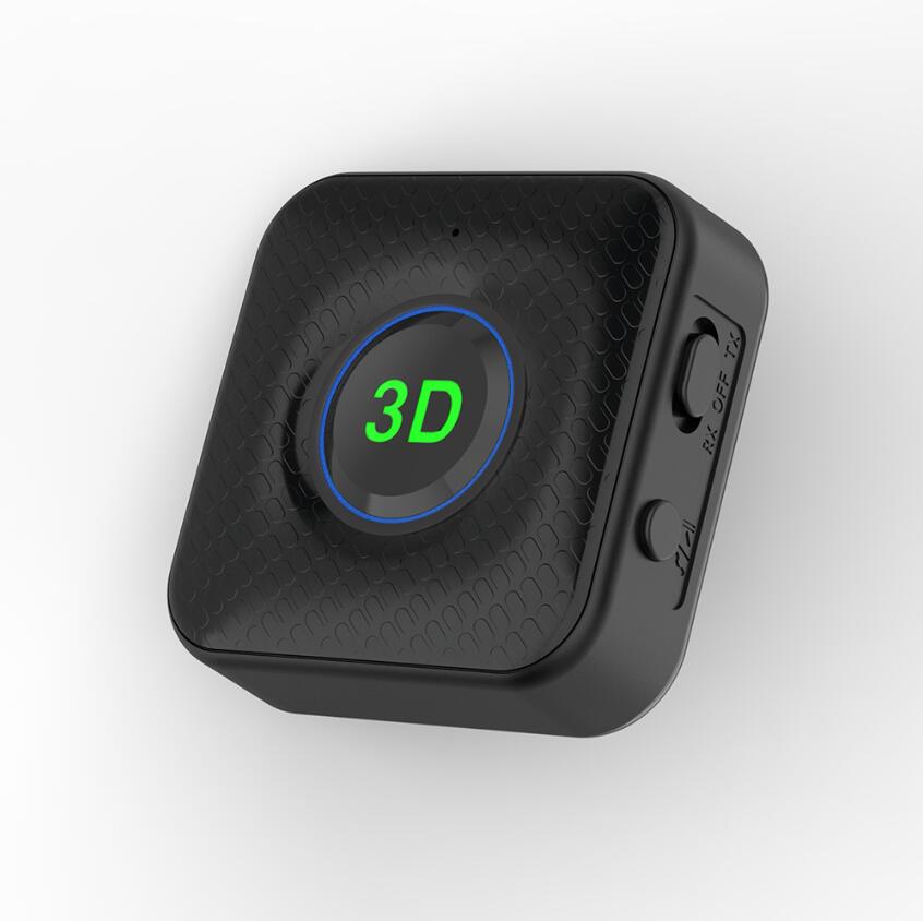 Transmisor de transmisión FM 3D Bluetooth Estéreo AUX Jack de 3,5 mm Adaptador de audio inalámbrico RCA Dongle con micrófono para TV PC Altavoz del automóvil Receptor Bt 5.0