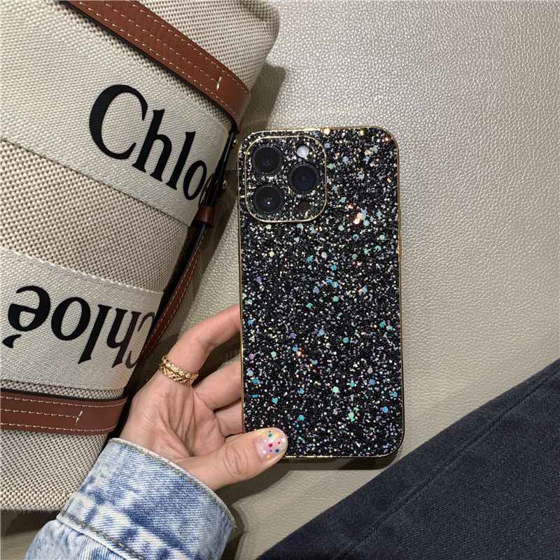 Sparkle Vogue Telefon Futerał na iPhone 14 13 12 Pro Max Trwały brokat Pełny ochrona miękka zderzak Świecąca tylna okładka