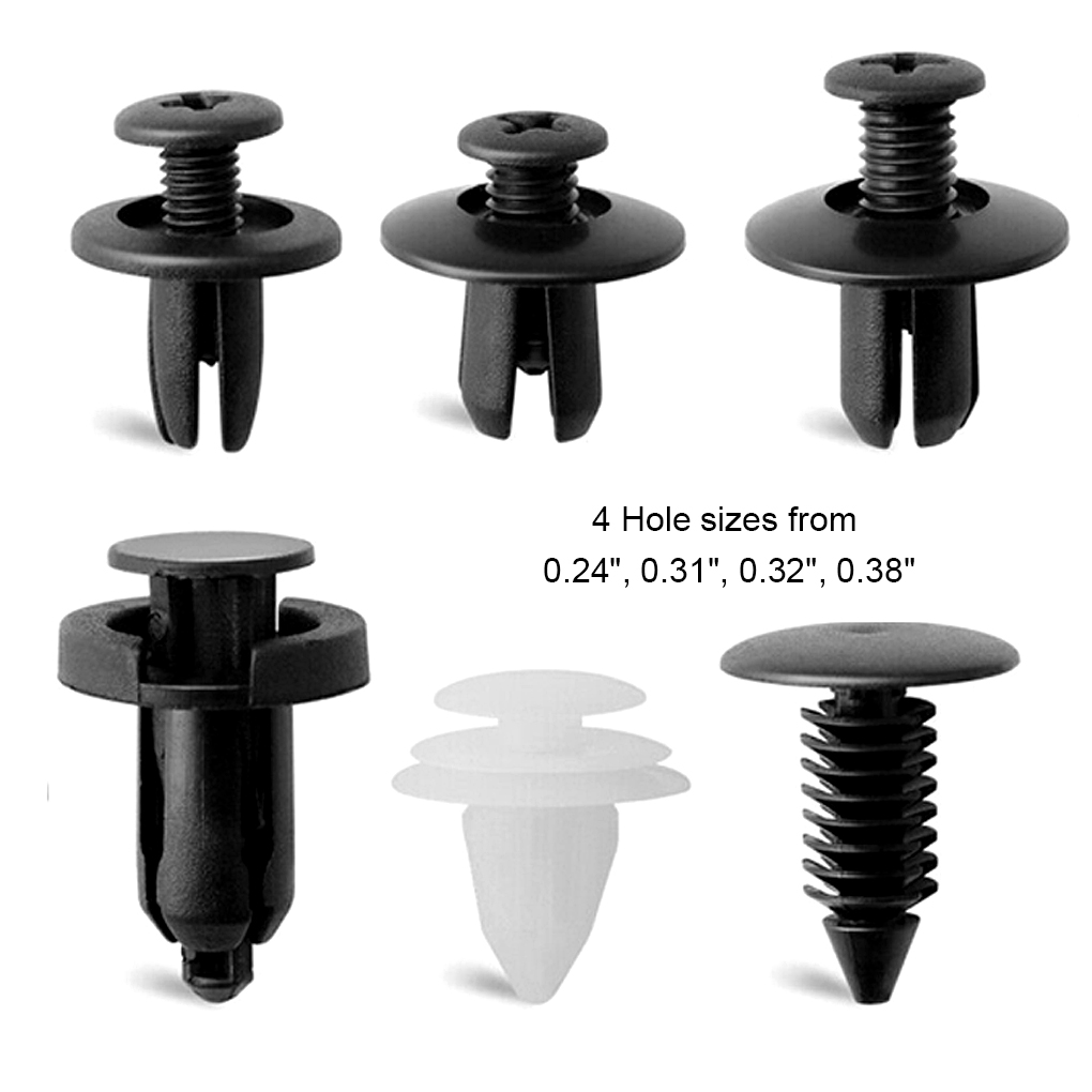 Universal 100st Mixed Vehicle Special Tools Auto Fastener Clip Car Body Push Retainter Pin Rivet Bumper Door Trim Panel Retainer Fastener Kit Car Accessories