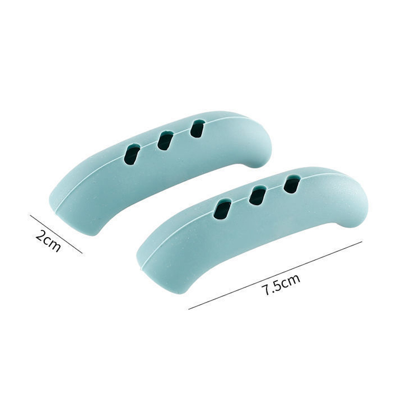 Nouveau 2/4 pièces couvercle de poignée de casserole en Silicone pièces d'ustensiles de cuisine couvercle de protection Anti-brûlure support de poignée de cocotte à vapeur couvercle antidérapant Gadgets de cuisine