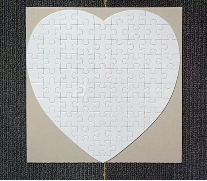 Feest gunst cadeau blanco hartvormige puzzels sublimatie lege plekken parel jigsaw diy puzzel bruiloft verjaardag valentijnsdag