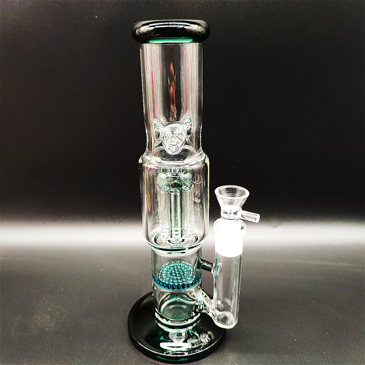 2023 12 Inch Glass Heady Bong JellyFish Filter Teal Black MultiOil Rigs Dab Rig Smoking Water Pipes Cyclone Glass Bongs 18MM